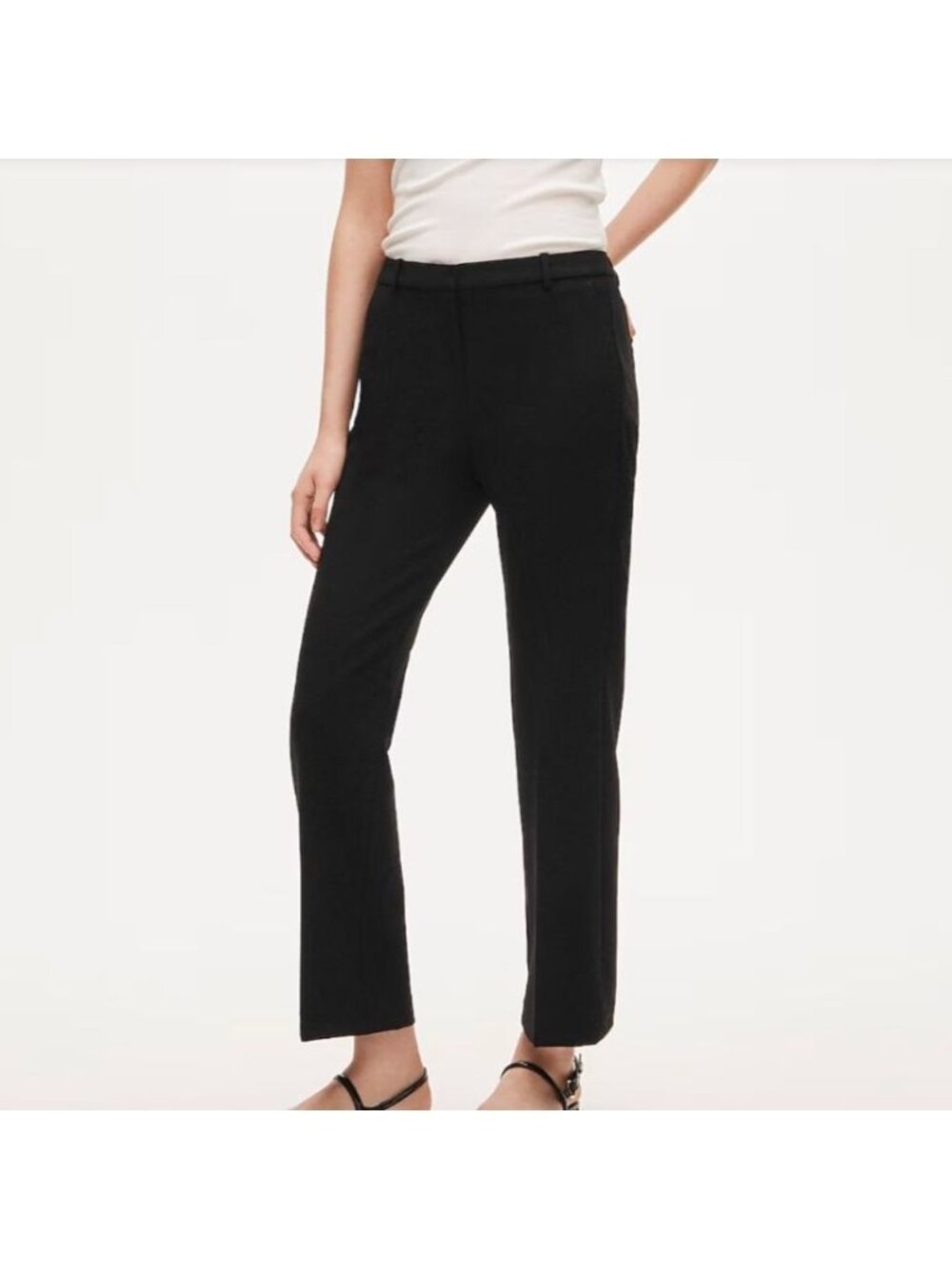 NWT J.Crew Kaya Pant Sz 10 Black Four-Season Stretch Cropped Trouser Carreman
